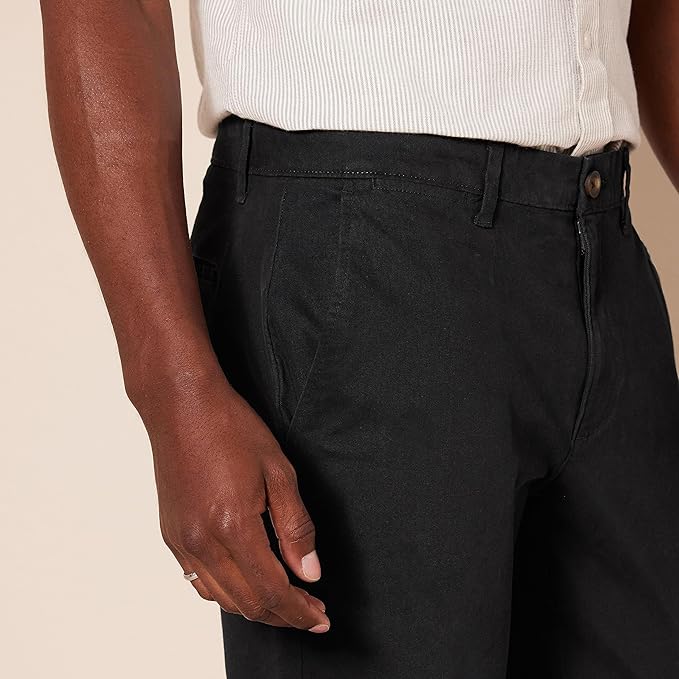 HR Men's Stretch Chino Trousers, Slim Fit Everyday Pants - Image 3