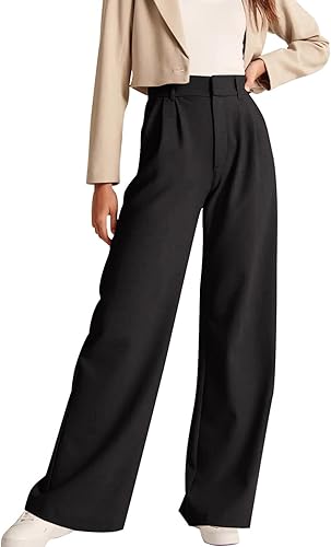 HR Women's High Waisted Business Casual Pants, Office Dress Trousers with Pockets
